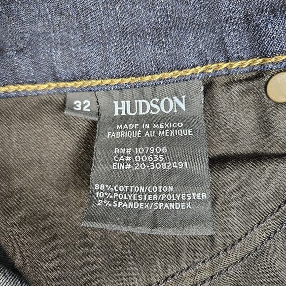 Hudson Women's Jeans Denim Krista Low Rise Skinny Ankle Size 32 Raw Hem Dark - Picture 6 of 10